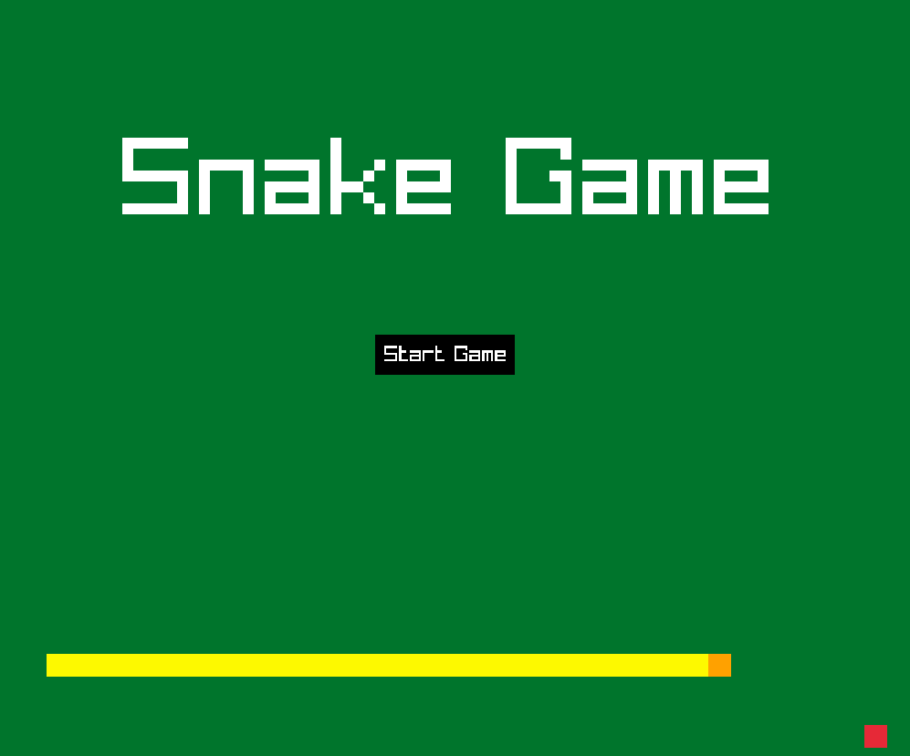 Screenshot of snake game